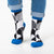 blue white and black Socks 