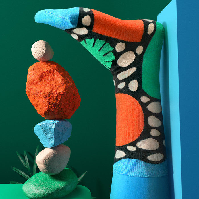 Socks with coloured stones