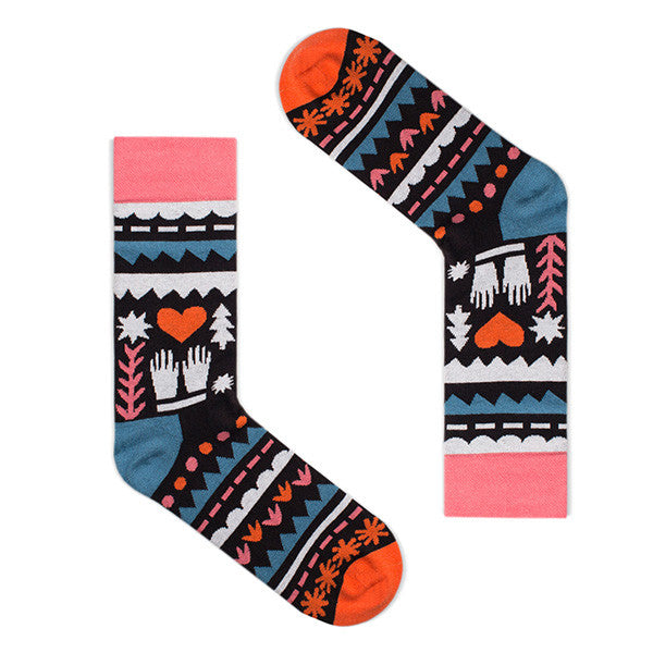 Folk Life Socks for Women Top View