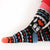 Folk Life Socks for Women. Cross Feet Side View.