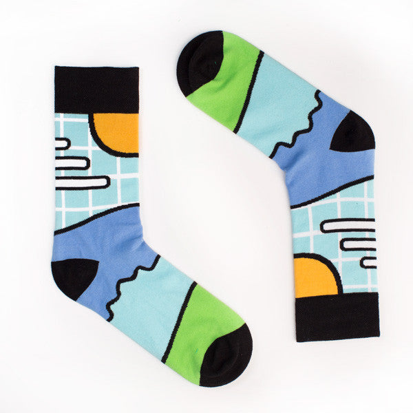 Geometric, Men Socks Top View