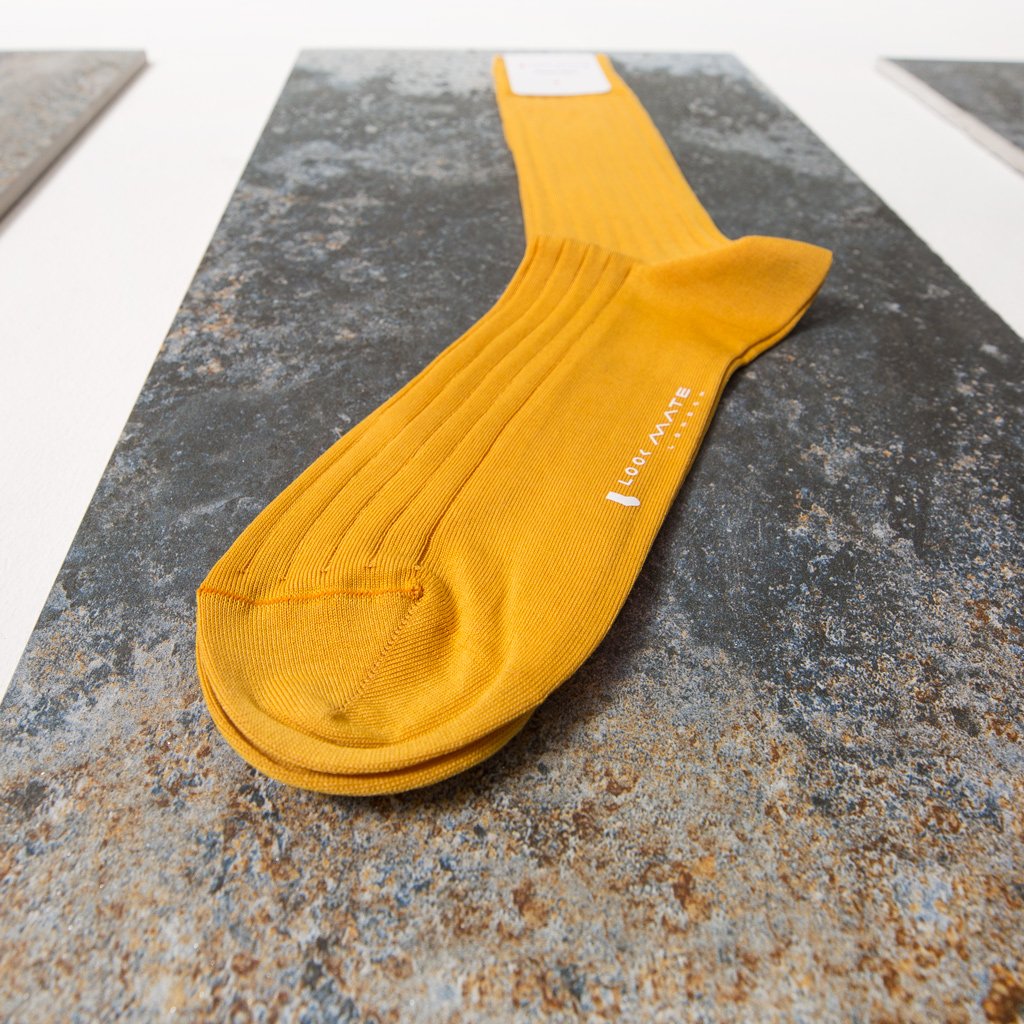 Socks - Amber Yellow / Pearle Cotton