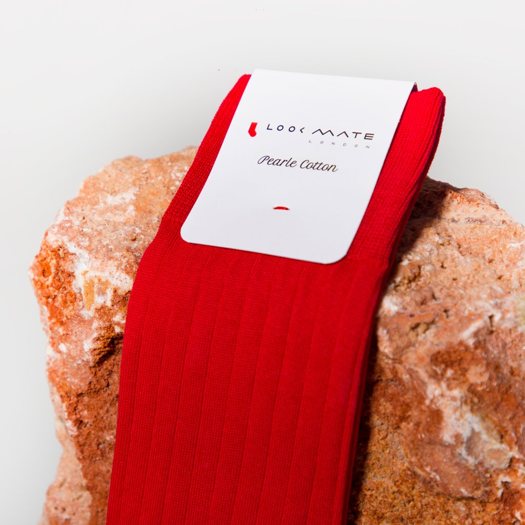 Socks - London Town Red / Pearle Cotton