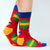 Old Traditions. Trendy way. Women socks. Side View.