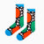 Socks - Primordial in orange and blue 