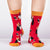 Red Nord Snake Indian. Look Mate London. Women socks. Front View.